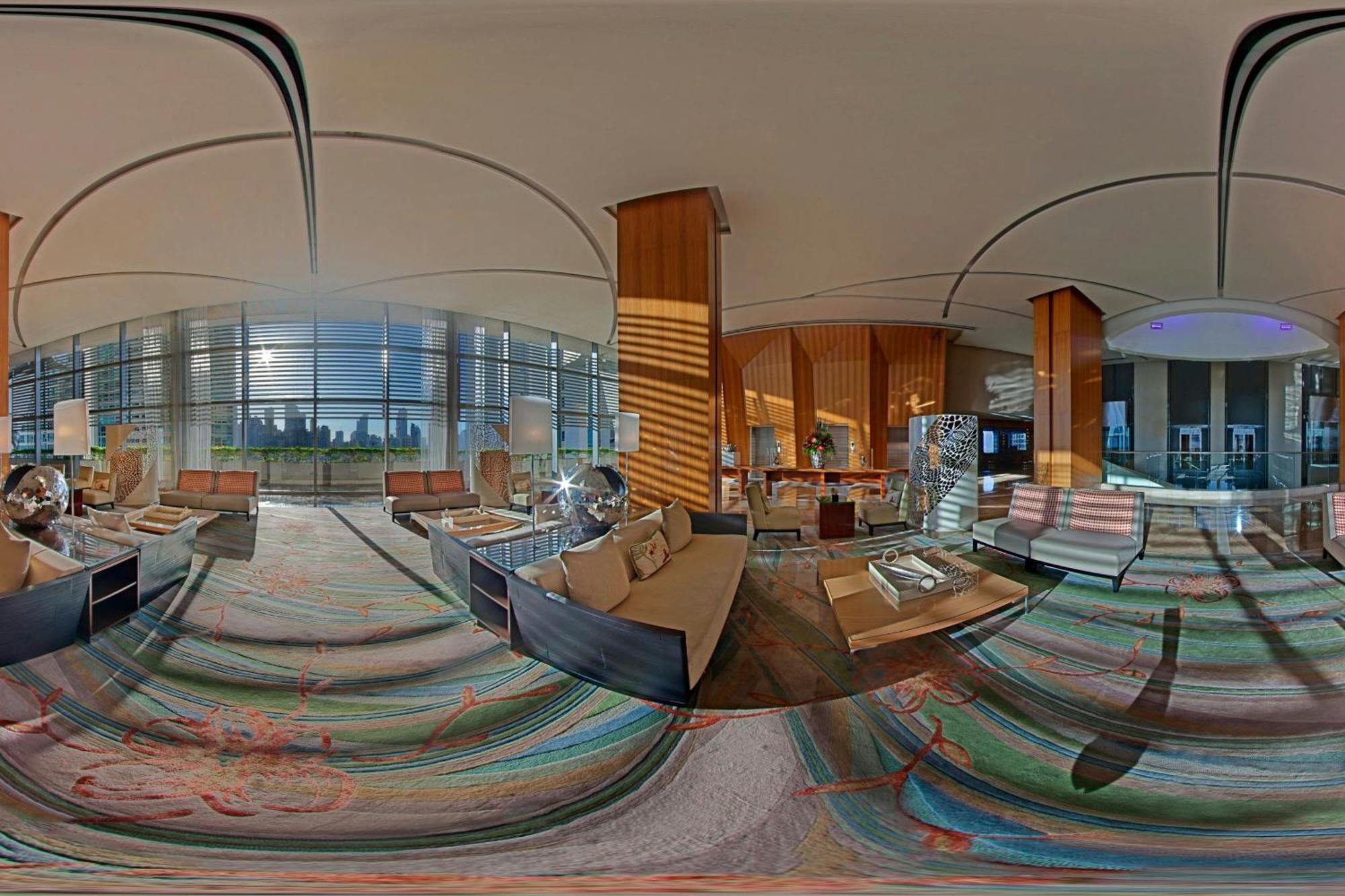 巴拿马jw万豪酒店 巴拿马城 外观 照片 360° panorama of the lobby of the hotel